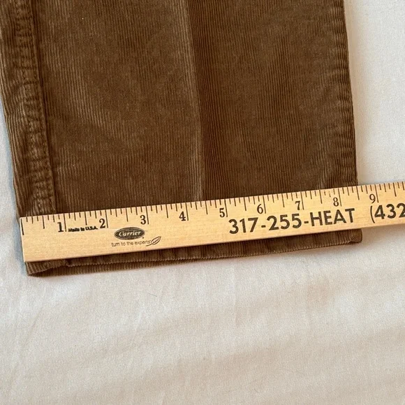 L L Bean Men's BeanFlex® Corduroy Pants Dune Brown Standard Fit Straight Leg EUC - Picture 7 of 11